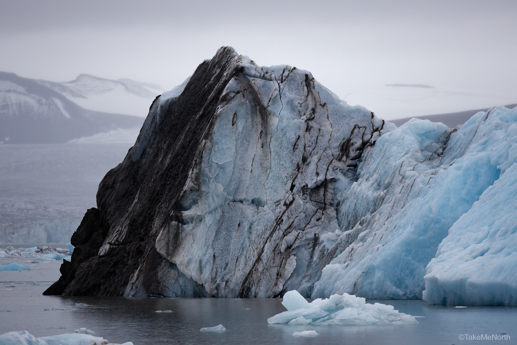 Layers of ice and sediment