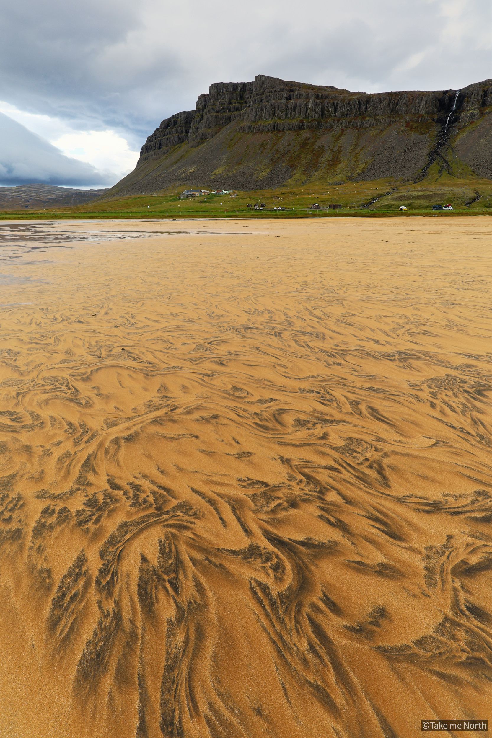 Each transition of flood to ebb creates magnificent patterns in the sand.