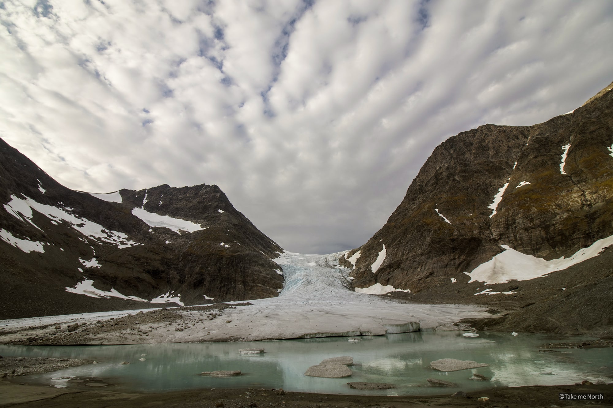 Steindalsbreen seen from the end moraine (2017)