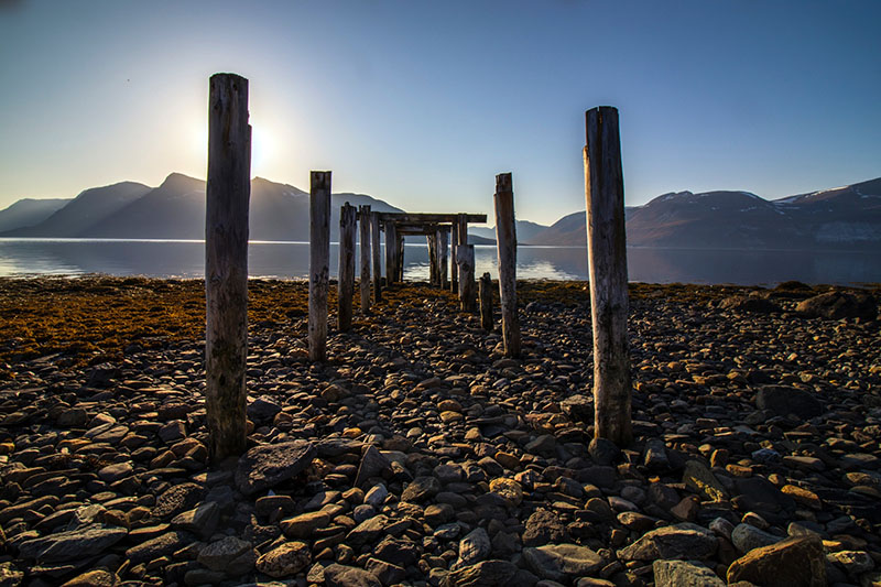 Lyngen, Norway Abandoned pier on the Lyngen peninsula